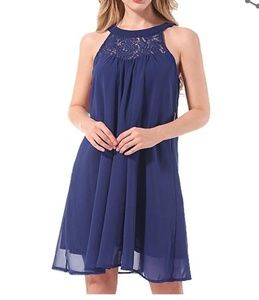 Womens halter chiffon womens summer dress M,NEW
